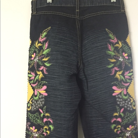 Christian LaCroix Absolutely Fabulous Fancy Decorated Denim Jeans NWOT - Picture 4 of 8